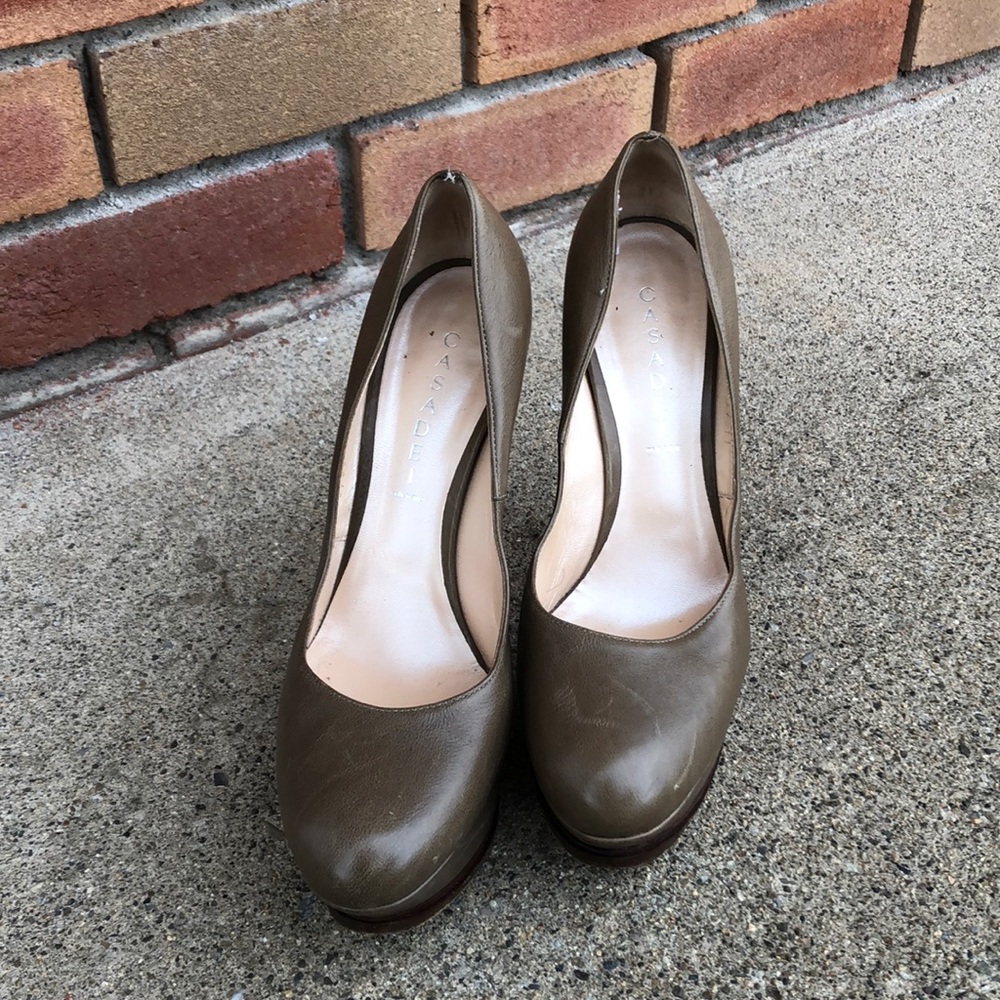 Casadei Nude Platform Pumps